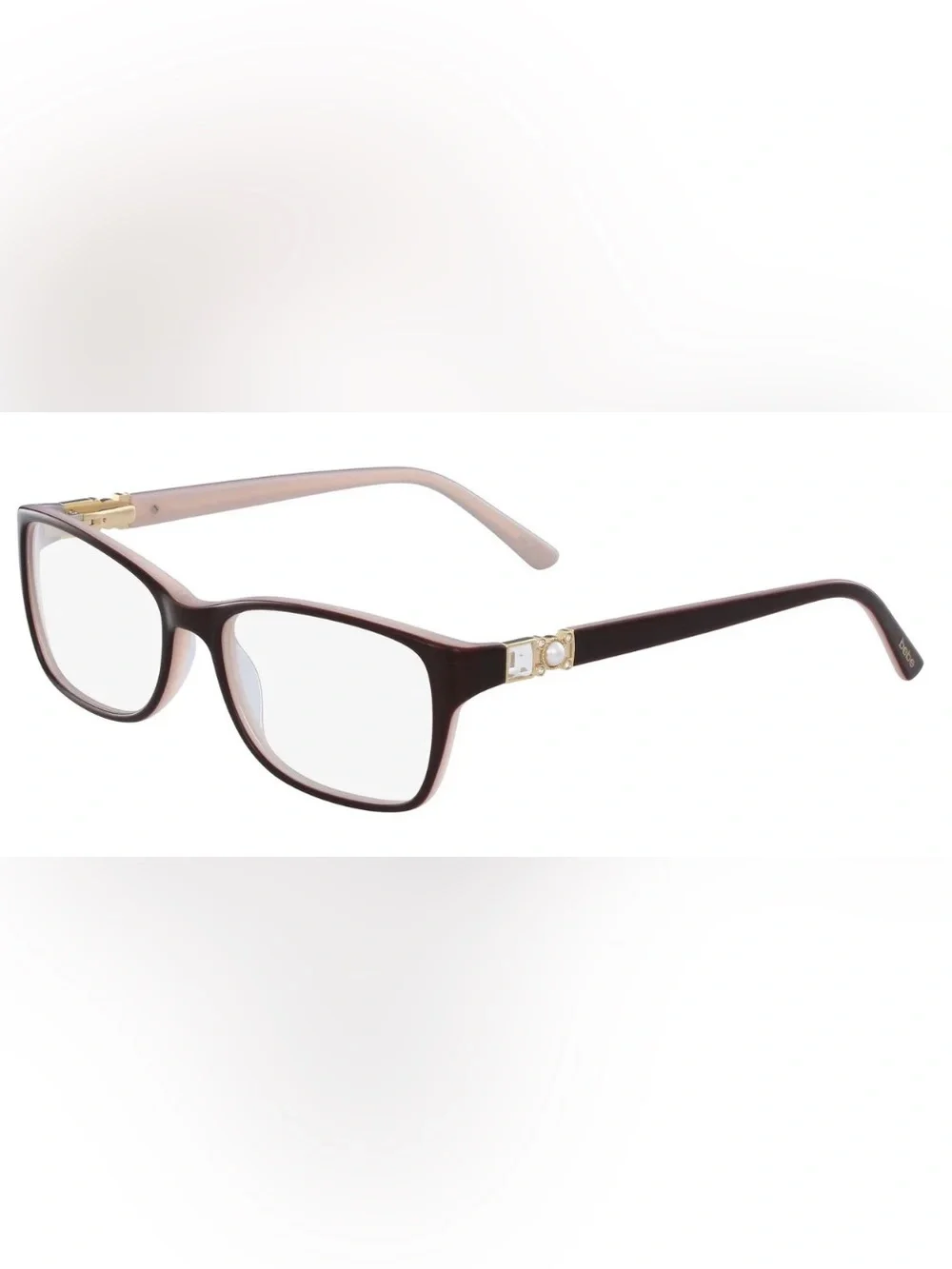 bebe Women's Brown Glasses with Gold Accent w/ case